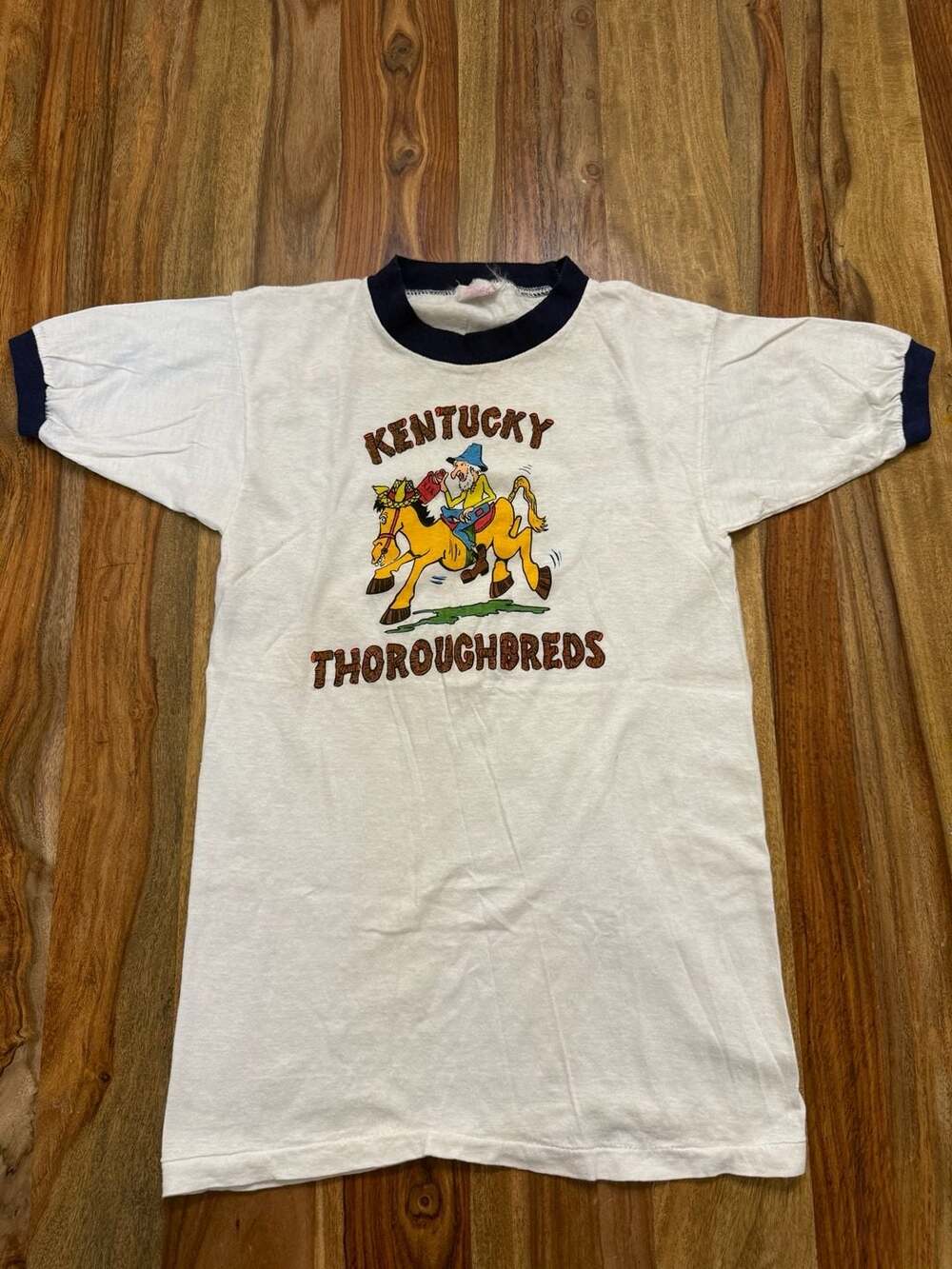Vintage 80s Kentucky Thoroughbreds Ringer T-Shirt